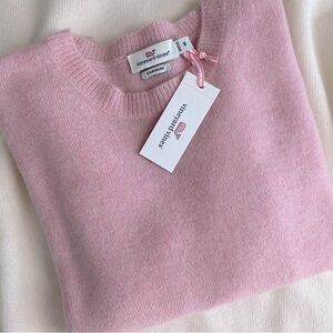 VINEYARD VINES CASHMERE CREWNECK SWEATER COZY LUXURY PULLOVER LOUNGEWEAR Pink M